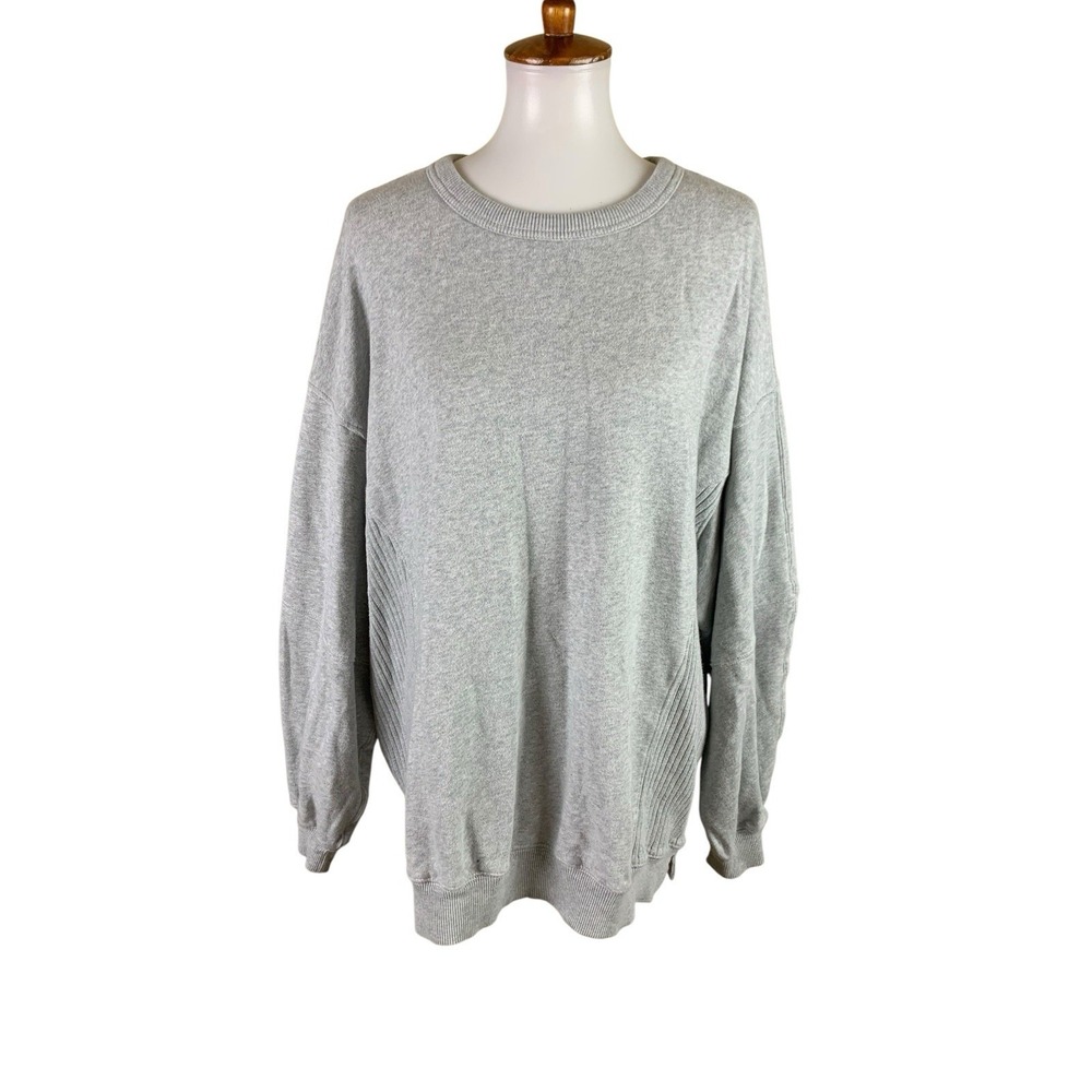 Aerie Gray Oversized Sweatshirt Slouchy Lounge Athleisure Minimalist Large